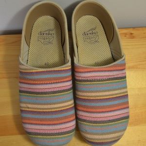 Dankso Multi-Color Stripe Vegan Clogs